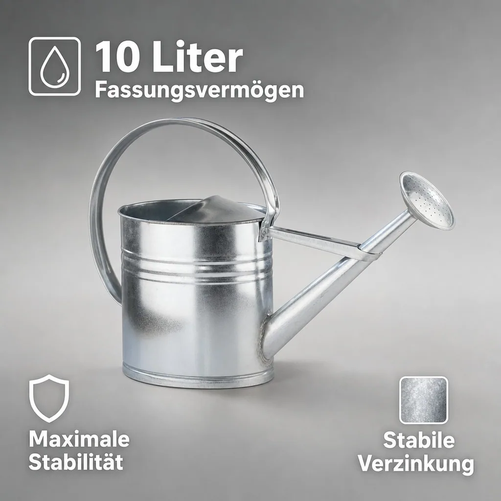 Gießkanne verzinkt 10 L