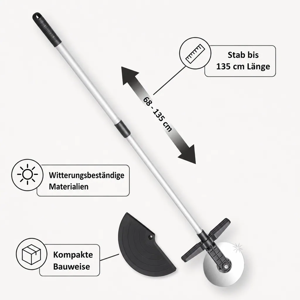 Rasenkantenroller inklusive Stab