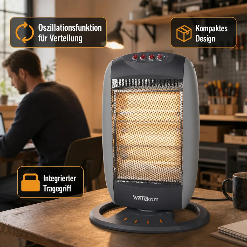 Halogen Heizgerät, 3 Stufen