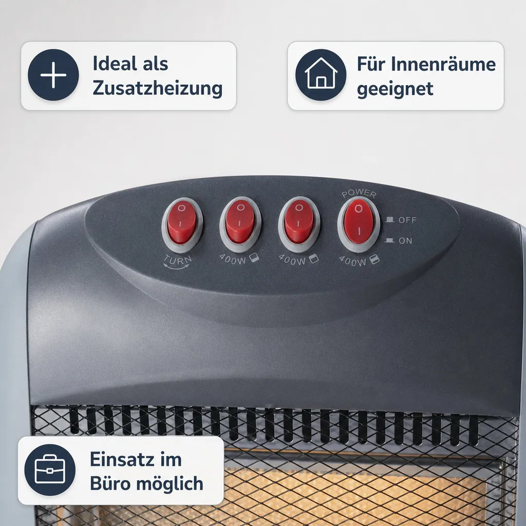 Halogen Heizgerät, 3 Stufen
