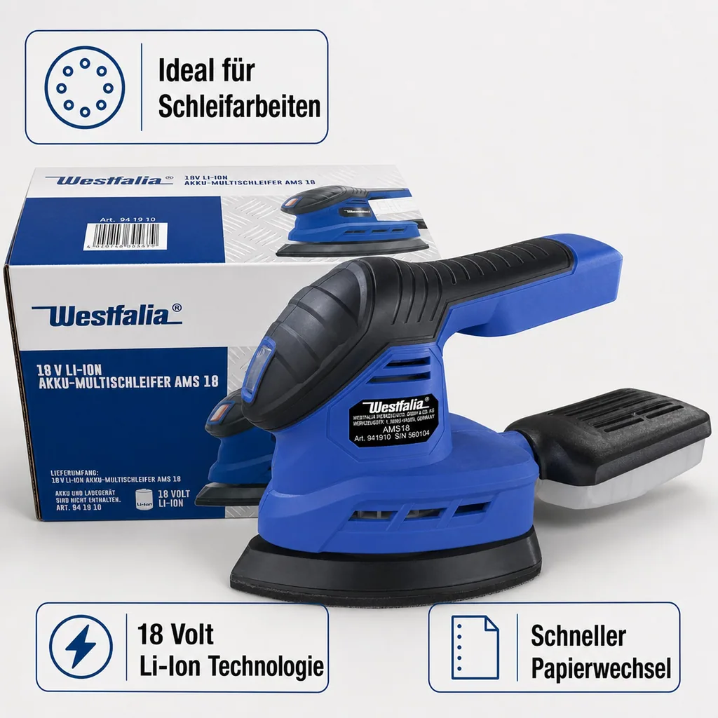 Akku Multischleifer AMS18 18 Volt Li-Ion - ohne Akku und Ladegerät -
