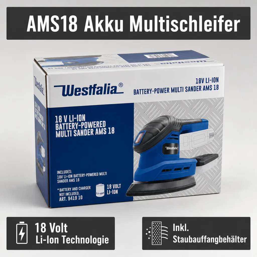 Akku Multischleifer AMS18 18 Volt Li-Ion - ohne Akku und Ladegerät -