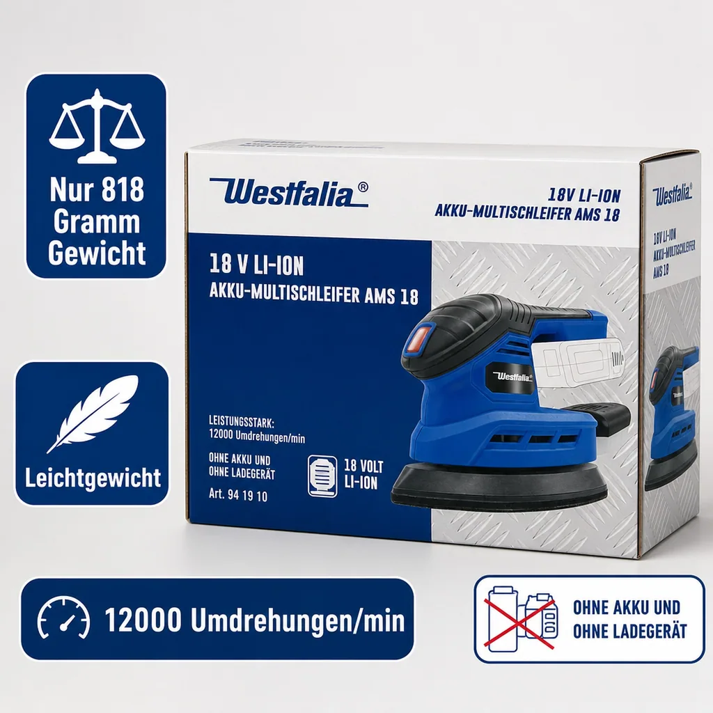 Akku Multischleifer AMS18 18 Volt Li-Ion - ohne Akku und Ladegerät -