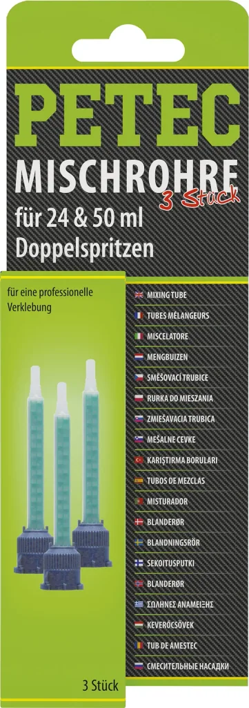 Mischrohr für 24 ml Doppelspritze, 50 ml Doppelkartusche