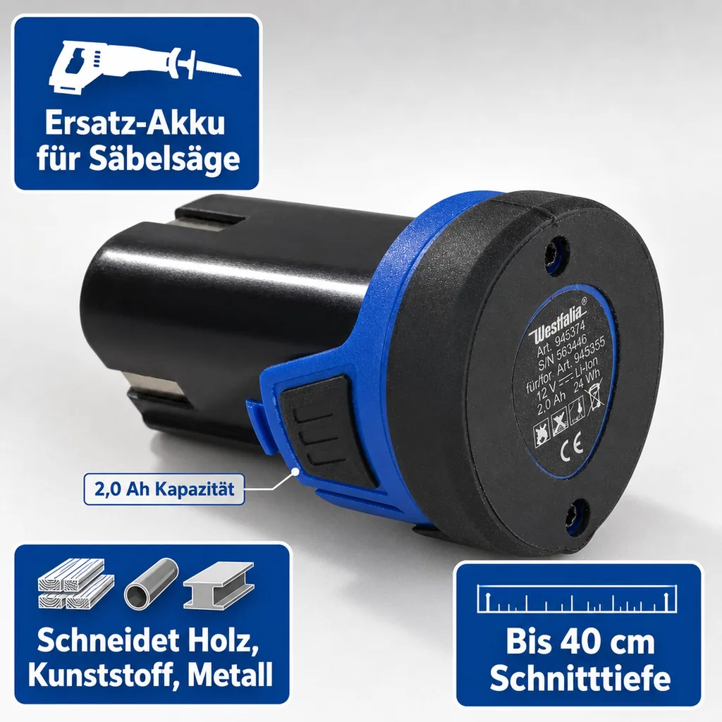 Ersatz-Akku 12 Volt Li-Ion