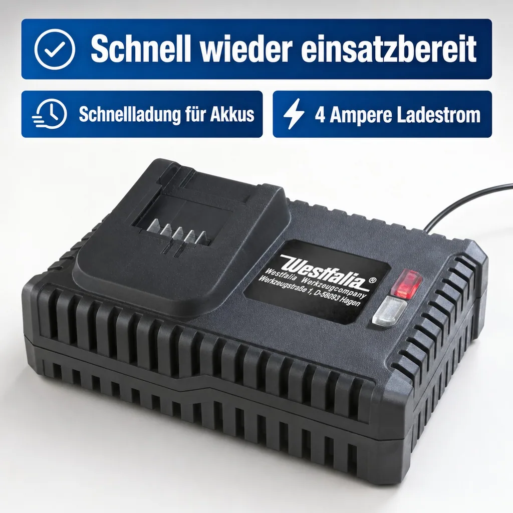 Li-Ion-Akku-Schnellladegerät 4 A, 18 Volt