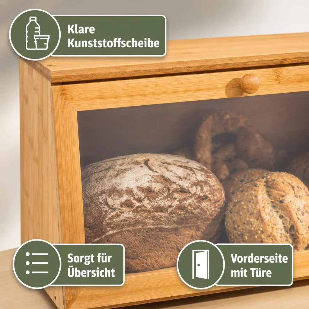 Brotkasten XXL aus Bambus & Holz