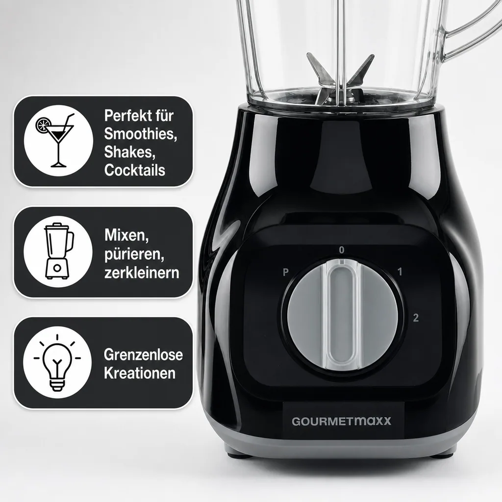 Standmixer 350 Watt, schwarz