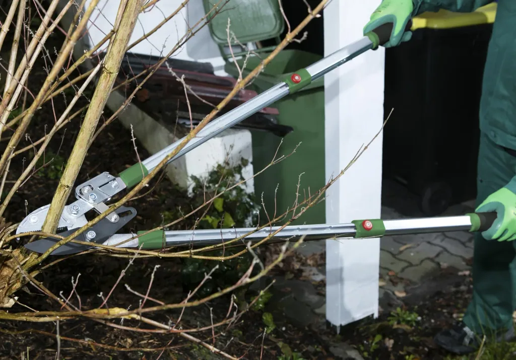Amboss Astschere mit Ratsche und Teleskopgriff