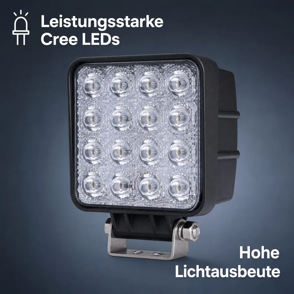 LED-Arbeitsscheinwerfer, 16 LEDs, 48 Watt