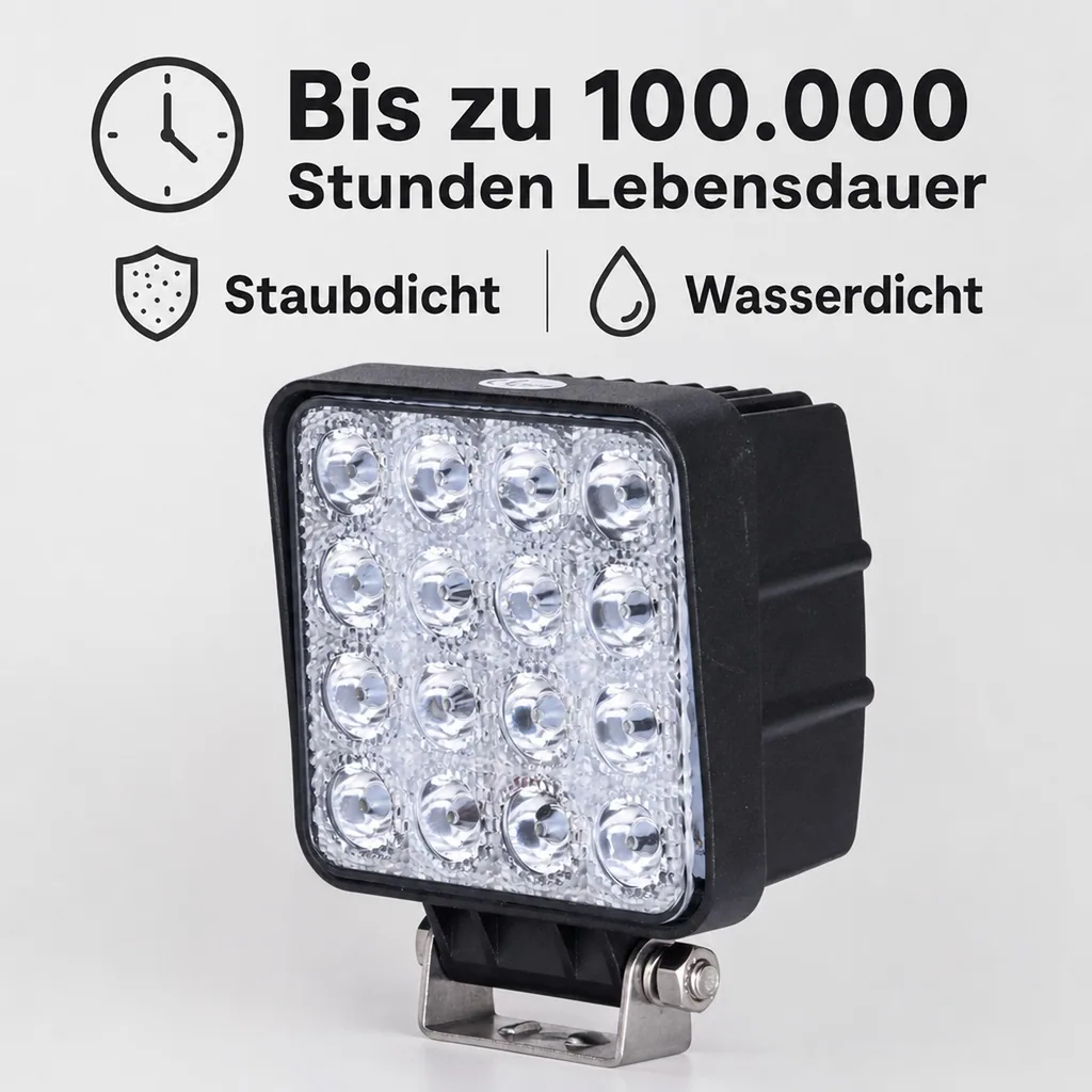 LED-Arbeitsscheinwerfer, 16 LEDs, 48 Watt