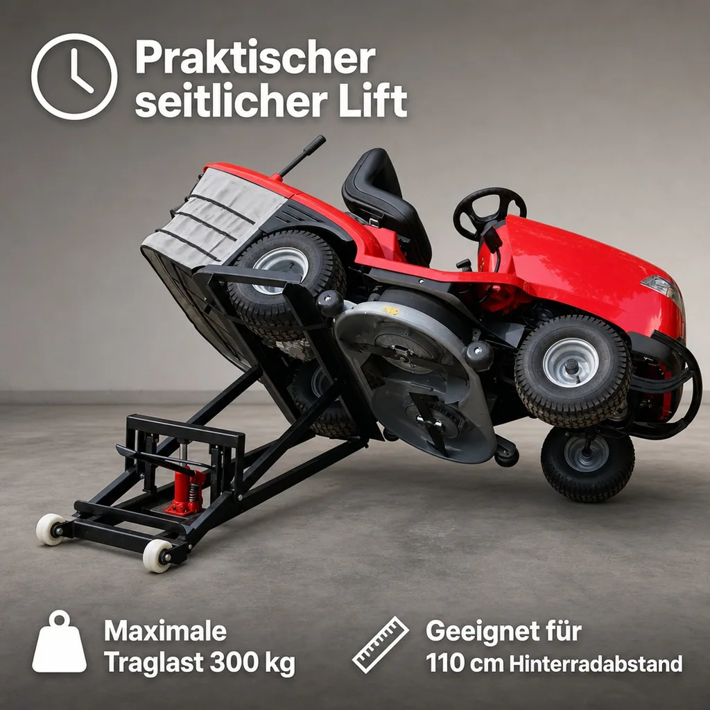 X-Lifter Rasentraktor-Hebevorrichtung, Hydraulisch, maximal 300 kg