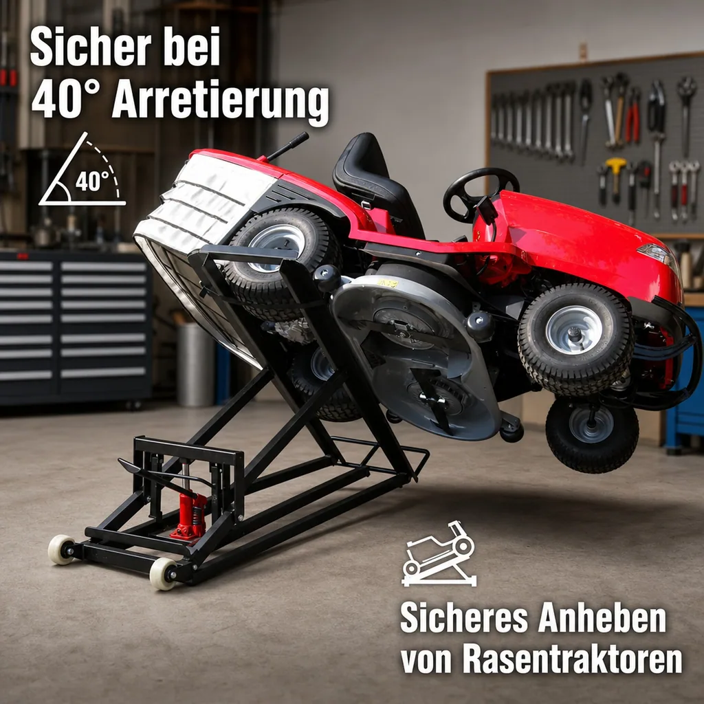 X-Lifter Rasentraktor-Hebevorrichtung, Hydraulisch, maximal 300 kg