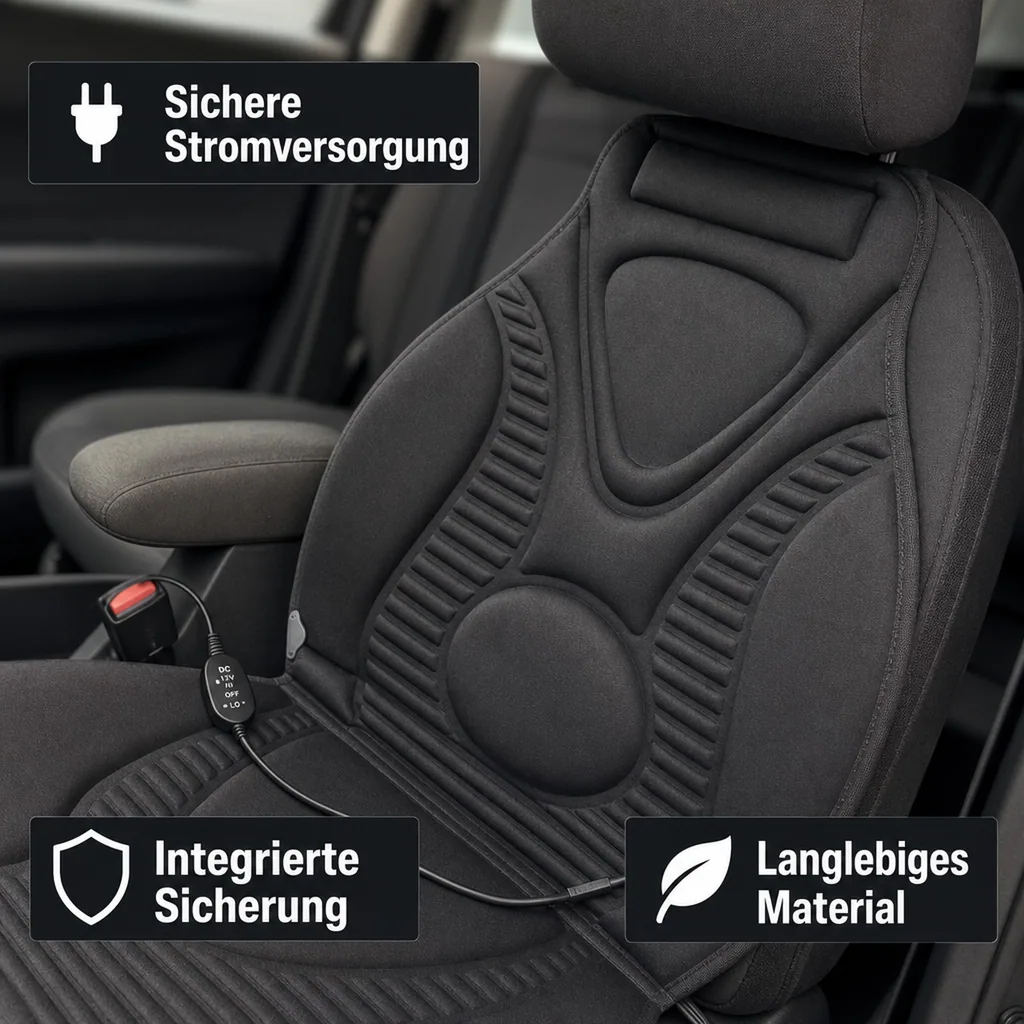 Luxus Velours Heizkissen für KFZ