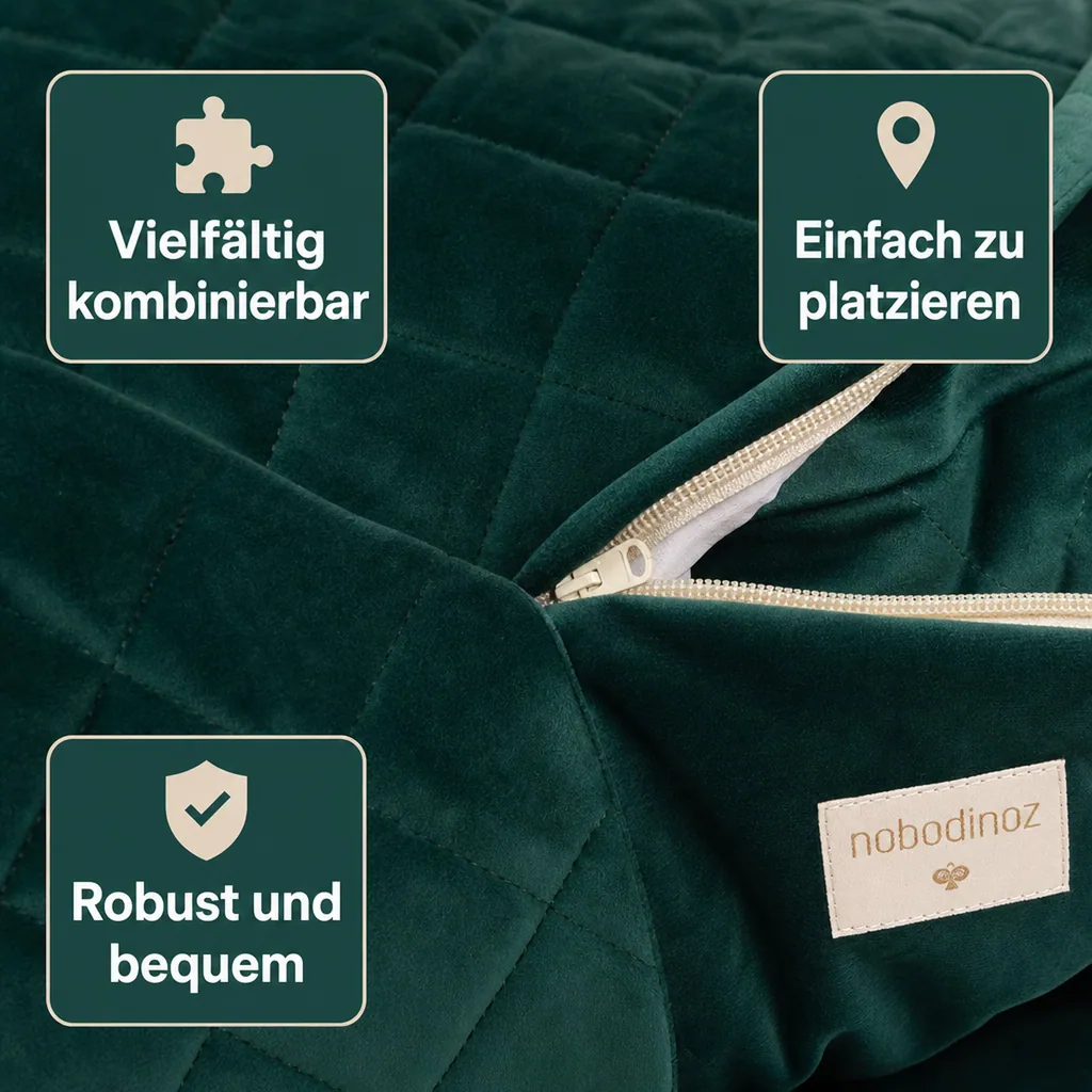 Nobodinoz Sitzsack "Chelsea" Samt grün