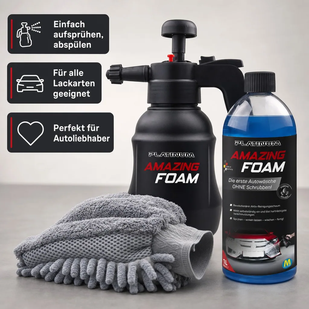 Amazing Foam 1 Liter, Revolutionärer Aktiv-Reinigungsschaum