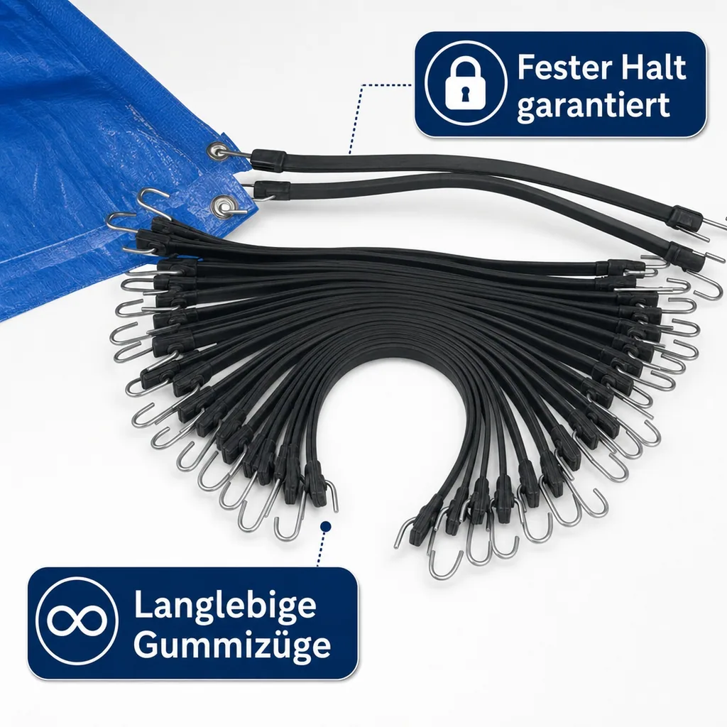 Planenspanner, 20 Stück für Abdeckplanen