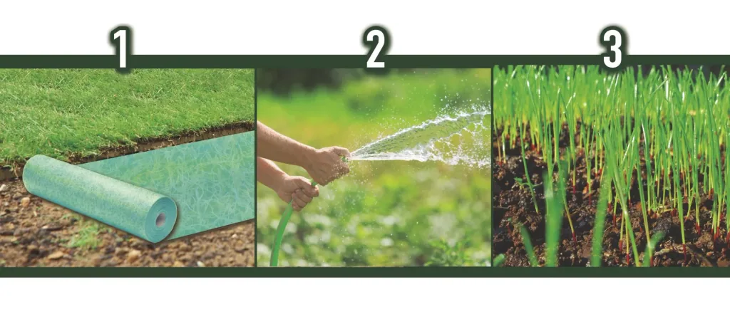 Rasenmatte mit Samen und Dünger, Grass seed Mat