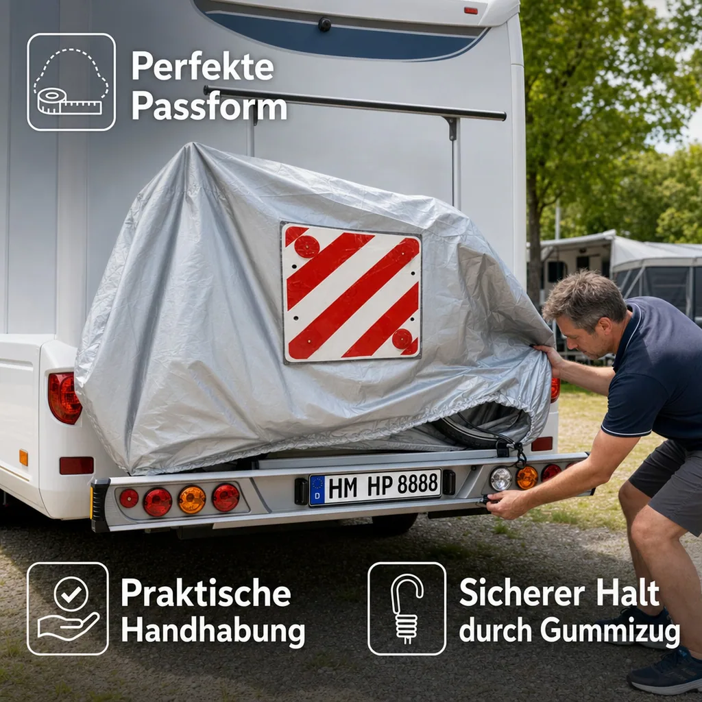 Fahrrad-Schutzhülle mit Warntafeltasche