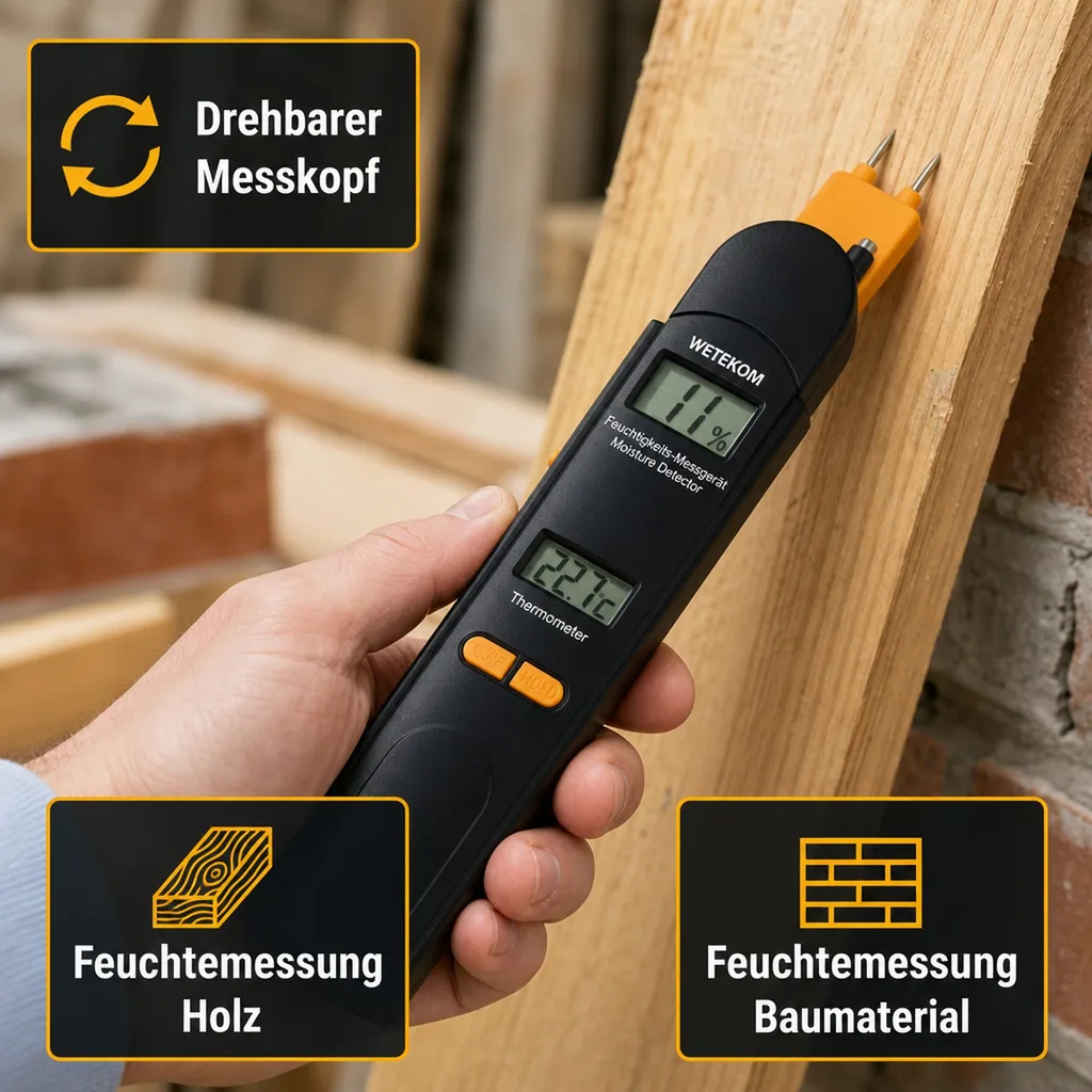 Feuchtigkeitsmesser 0-60% /Thermometer -10 bis +50°C