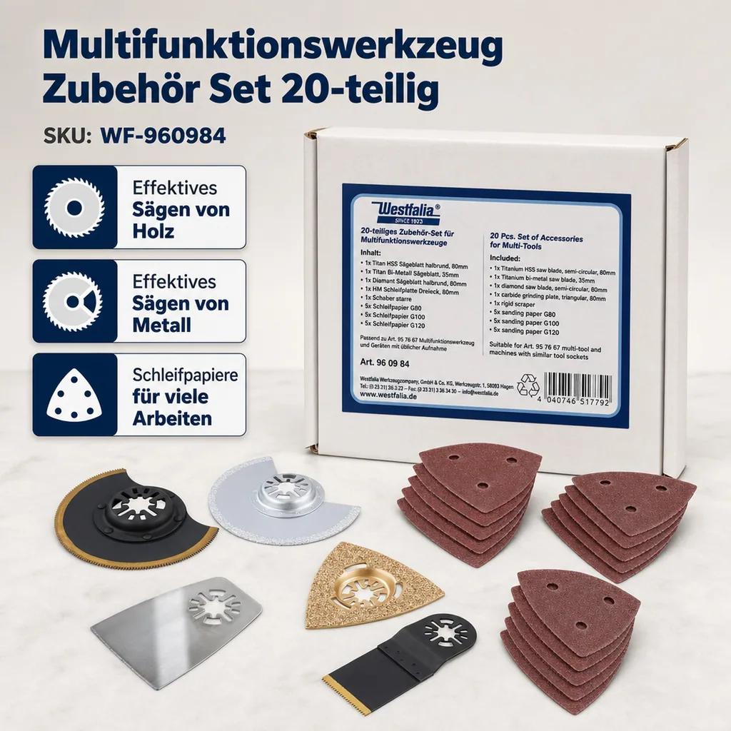 Multifunktionswerkzeug Zubehör Set 20-teilig