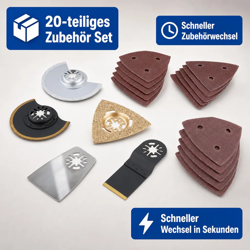 Multifunktionswerkzeug Zubehör Set 20-teilig