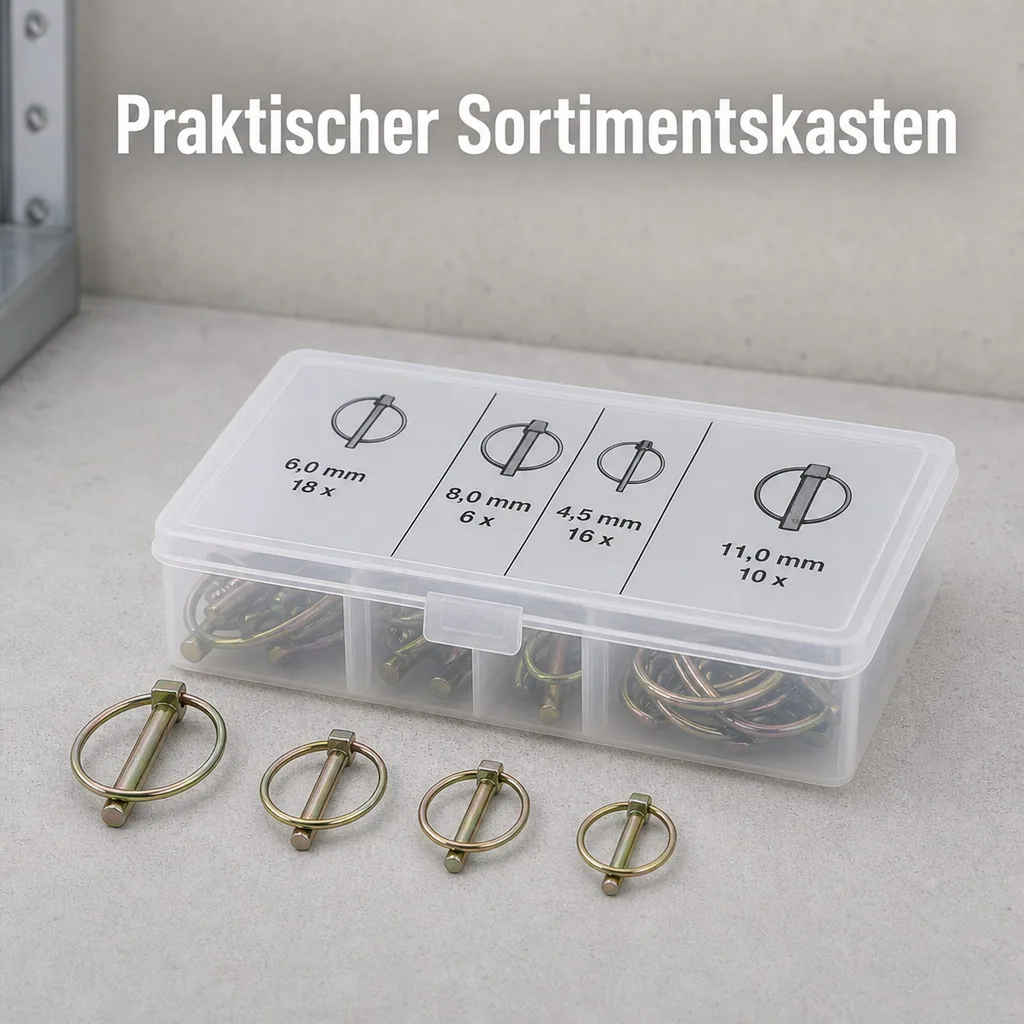 Klappsplinte-Sortiment, 50-tlg.