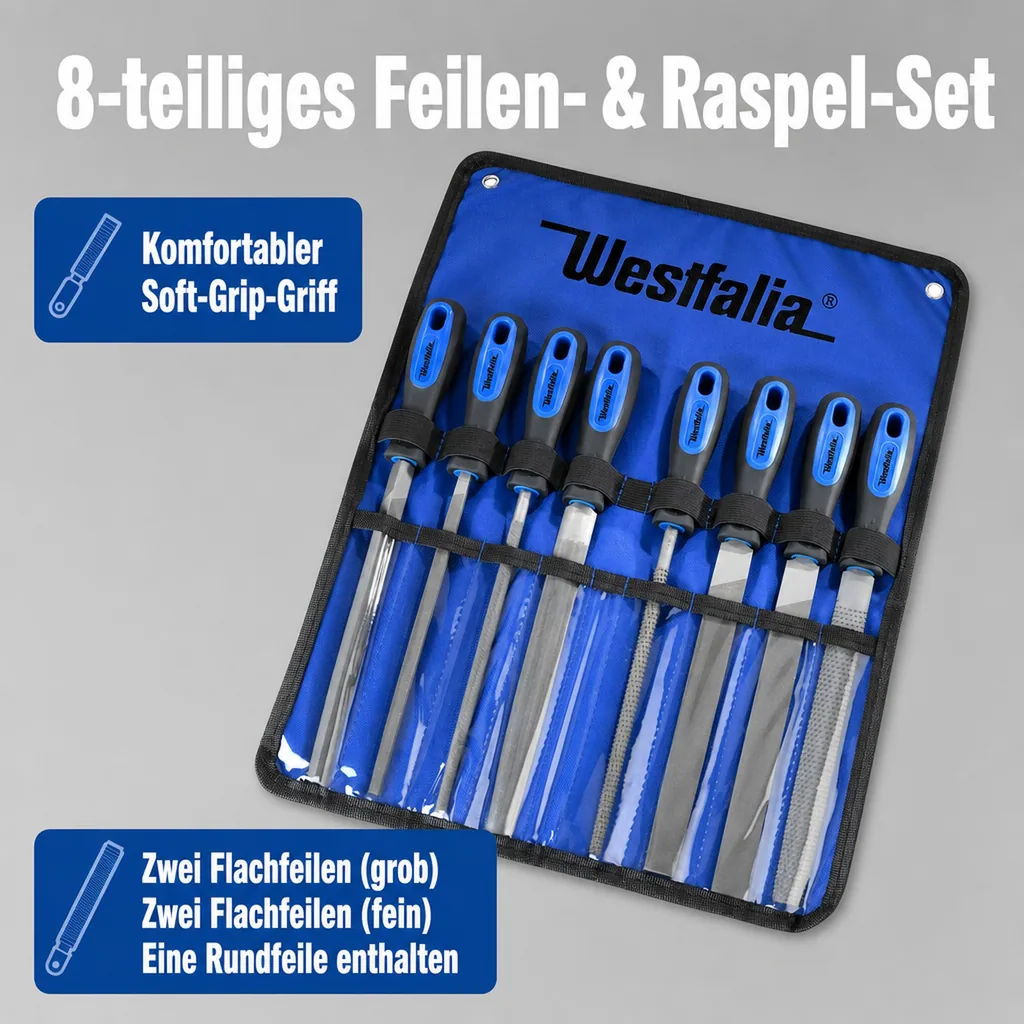 Feilen- und Raspel-Set, 8-teilig