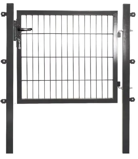 Gartentor für Einstabmatte anthrazit, einflügelig - 75 cm hoch - 100 cm breit