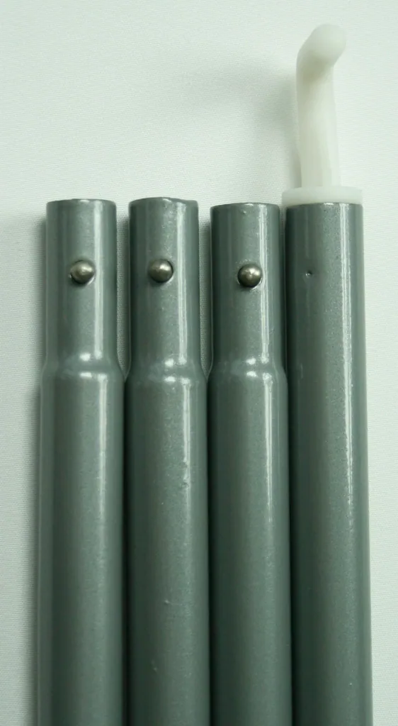 Schiebestock steckbar 127 cm 4-tlg grau