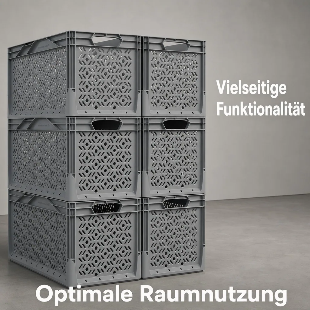 Eurobox 60x40x32cm durchbrochen grau 62l