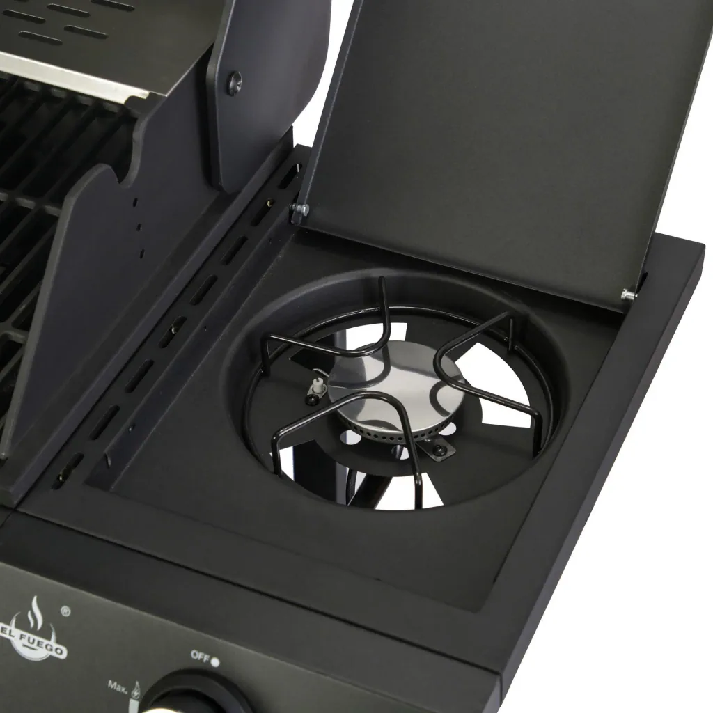 Gasgrill „San Angelo“ 4 + 1 Brenner, Schwarz