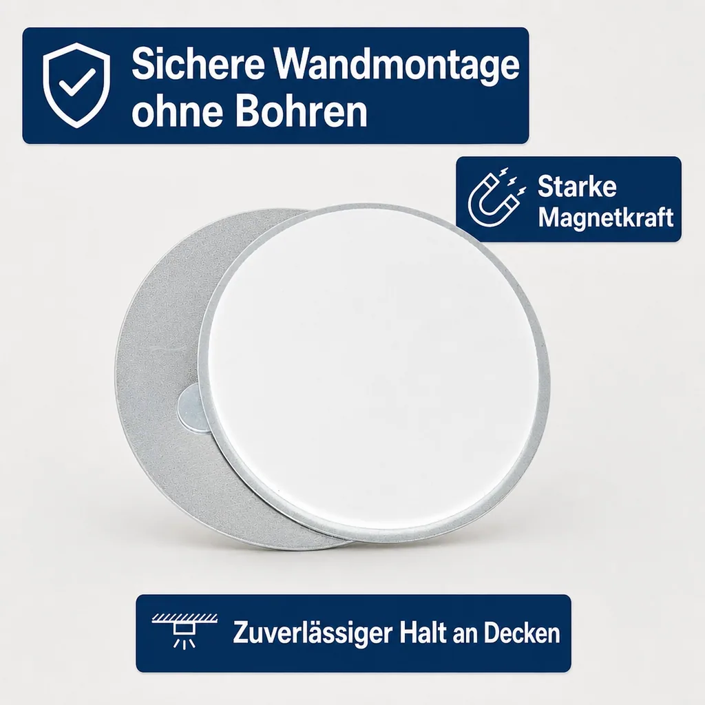 Magnetbefestigung für Gas- und Rauchwarnmelder, 1 Stück