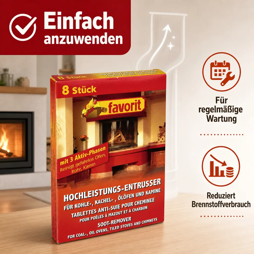 Hochleistungs-Entrußer für Kohle-, Kachel-, Ölöfen und Kamine, 8 Stück