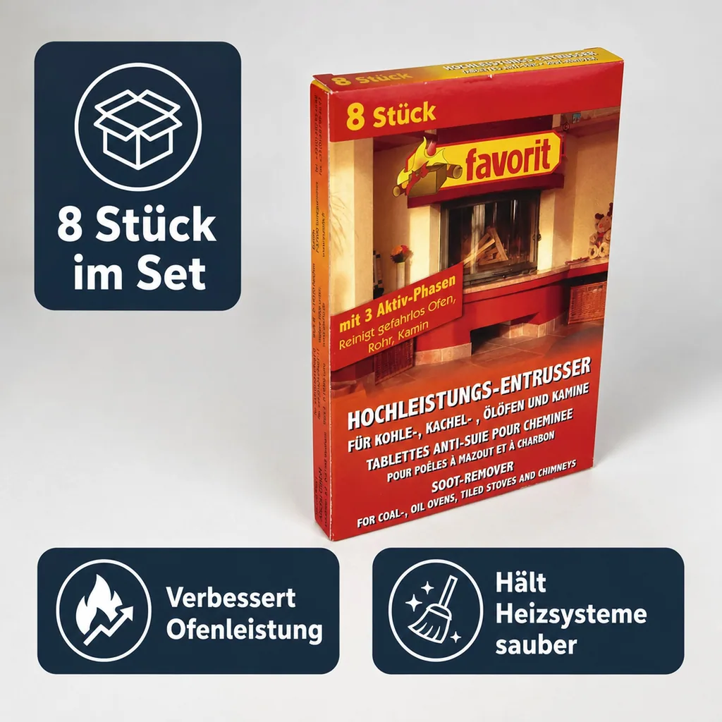 Hochleistungs-Entrußer für Kohle-, Kachel-, Ölöfen und Kamine, 8 Stück