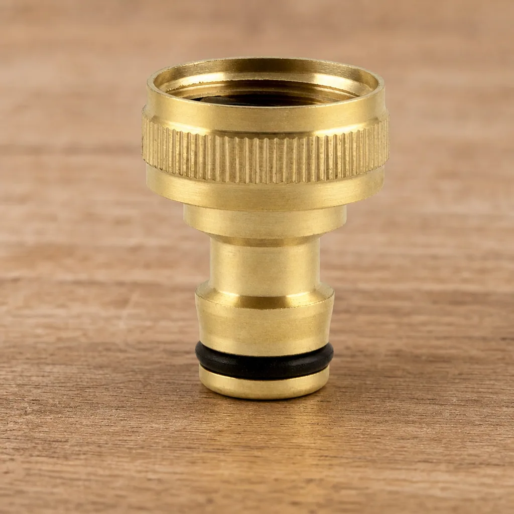 Hahnanschluss mit Stecker aus Messing, Stecksystem, ¾“ Innengewinde