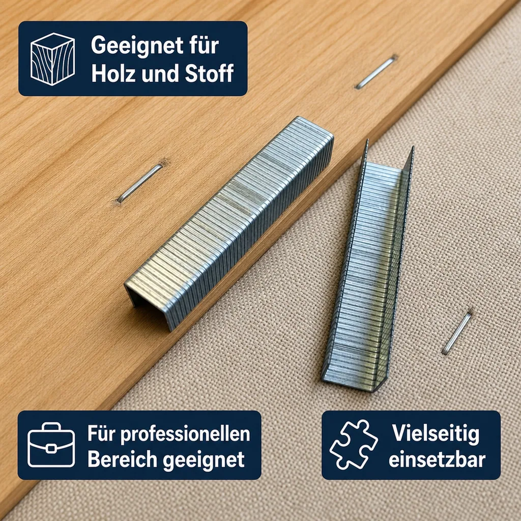 12 mm Flachdraht Tacker Klammern,1.000 Stück, 1,2 mm