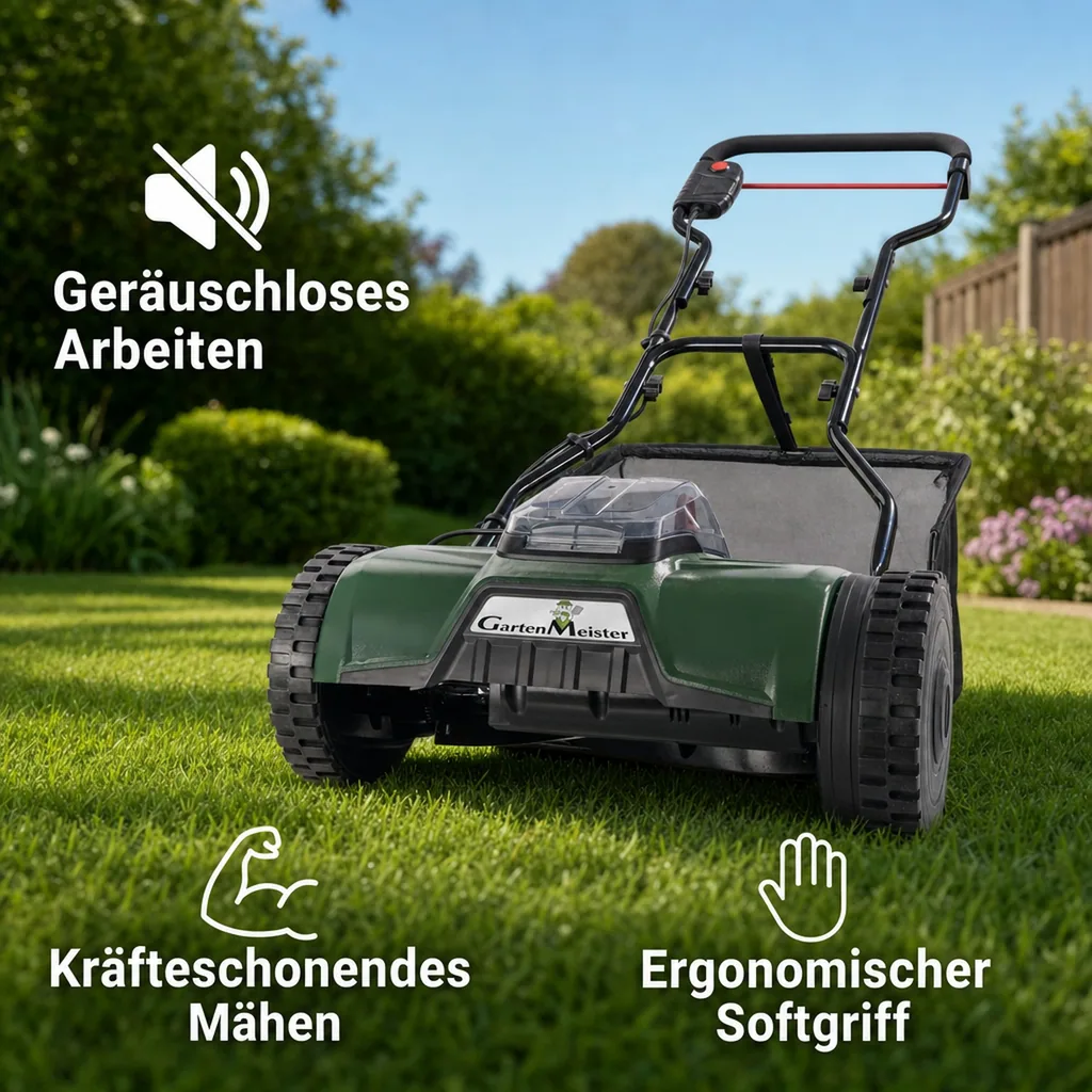 Kabelloser Rollenmäher, Zylindermäher „GM 38-18“ (ohne Akku und Ladegerät)
