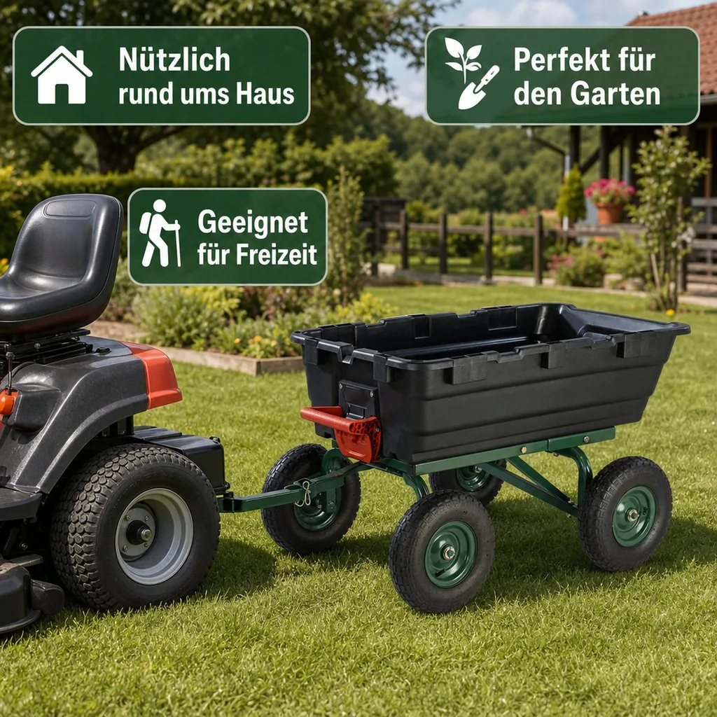 Garten Transportwagen GMGW550, 550 kg Tragkraft, kippbar
