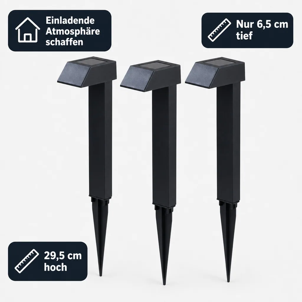 Solar Wegeleuchten, 3er-Set