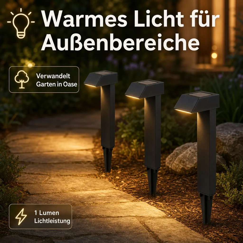 Solar Wegeleuchten, 3er-Set