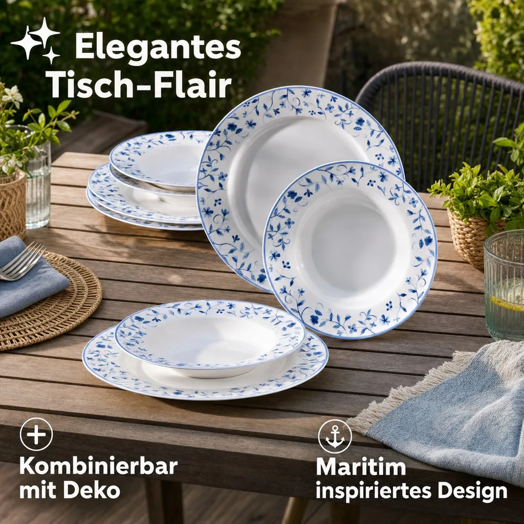 Tafelservice "Maritim", 8-teilig