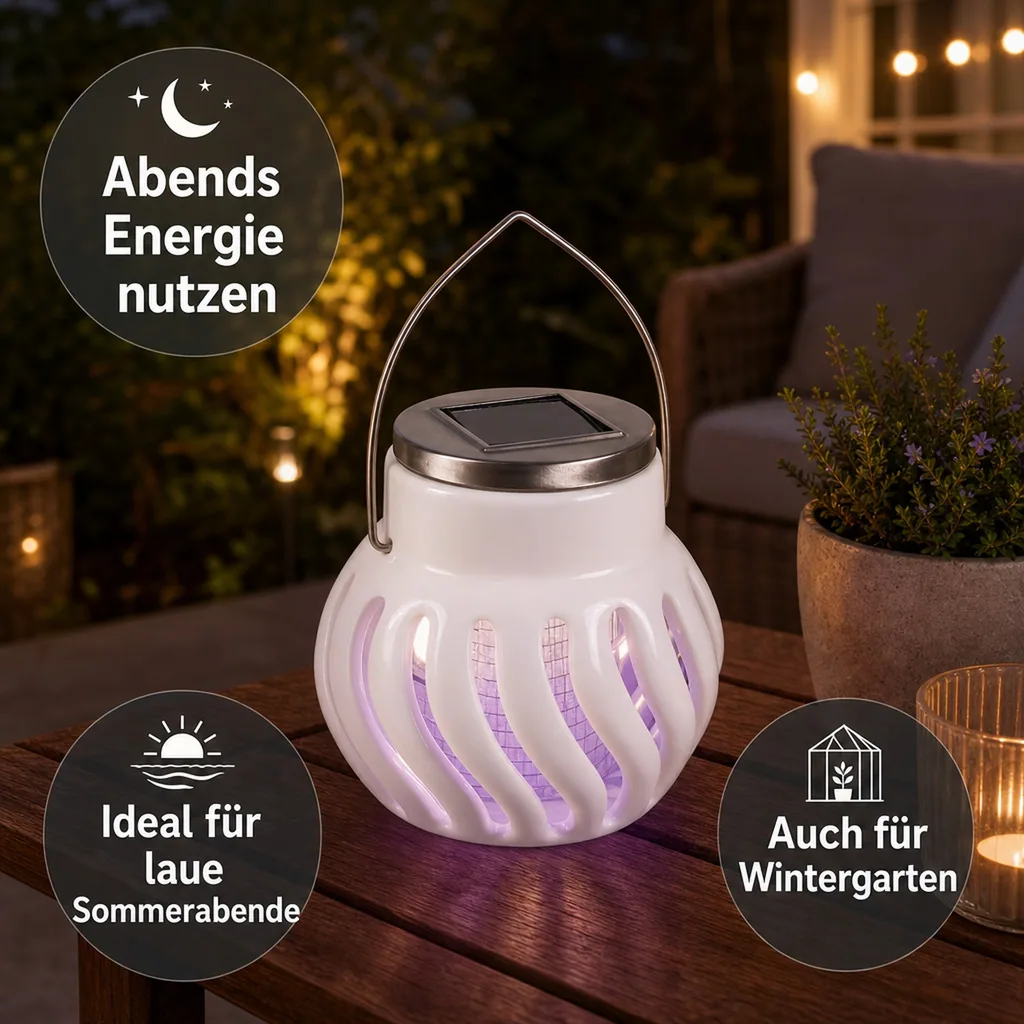 Anti-Mücken-Windlicht mit Solar