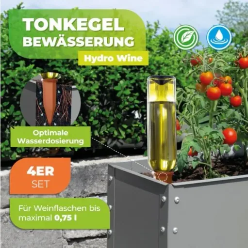 Bewässerungskegel "Hydro Wine" 4er Set