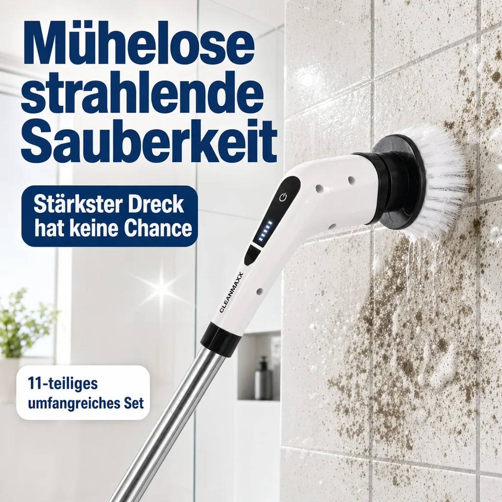 Akku-Reinigungsbürste 11-teilig
