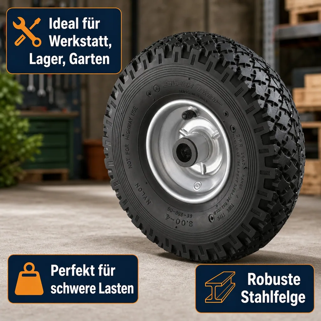 Sackkarrenrad mit Stahlfelge
