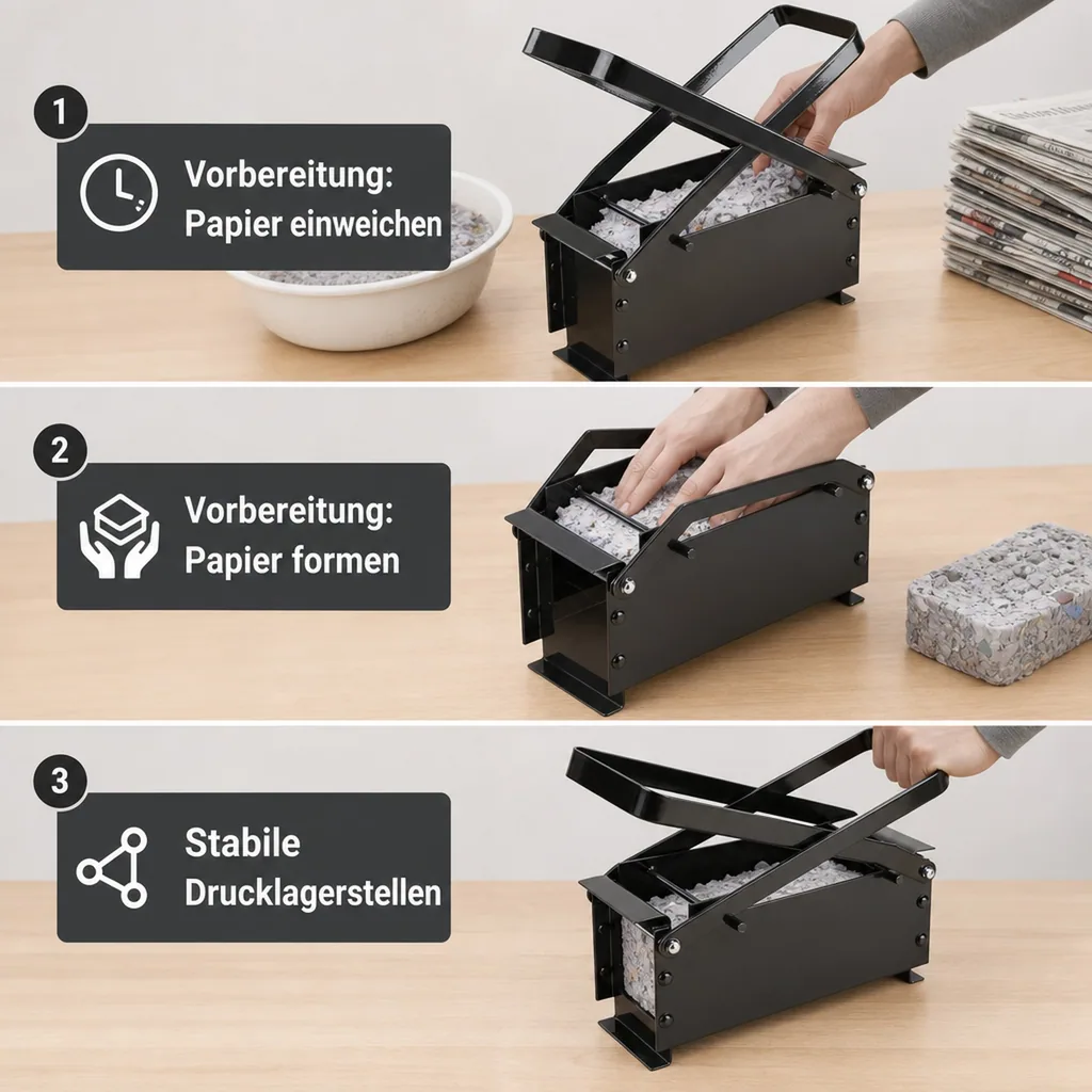 Papierpresse aus Stahl