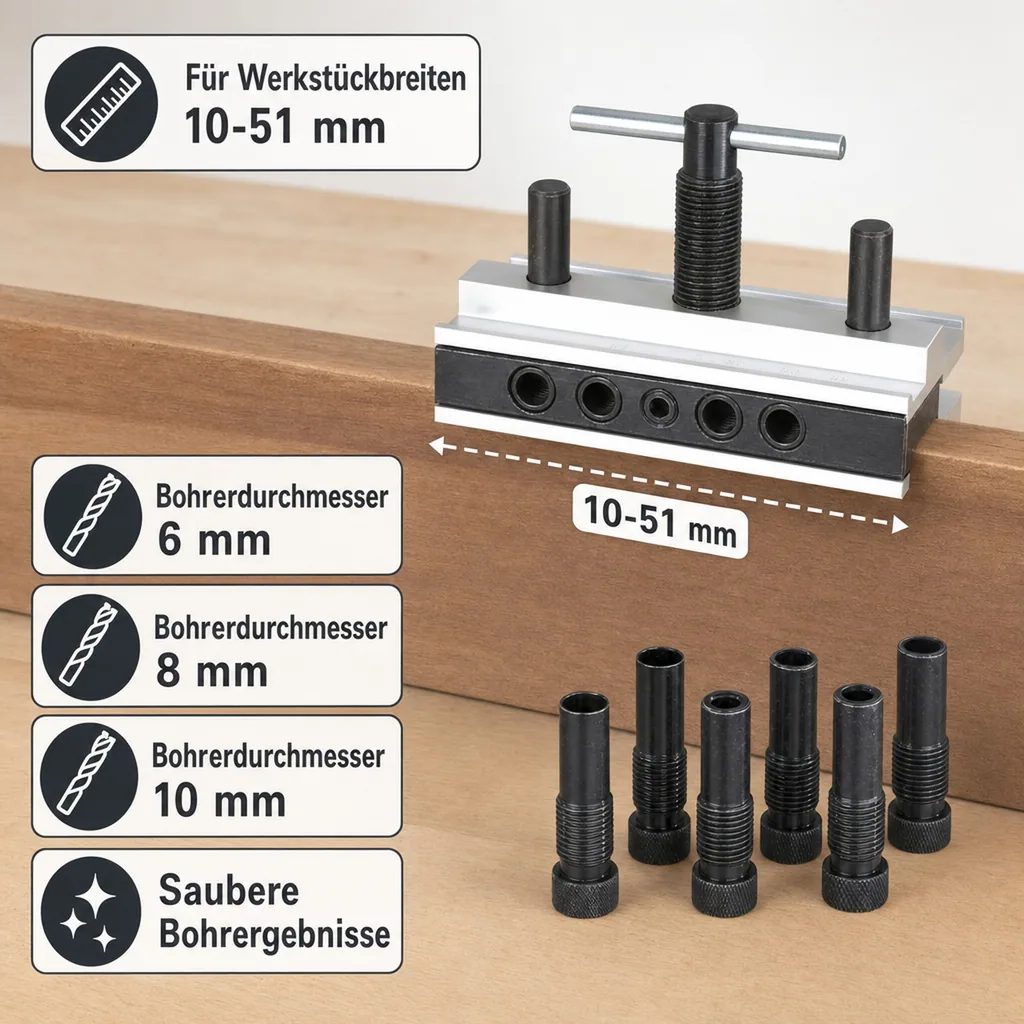 Dübelautomat / Bohrlehre, selbstzentrierend