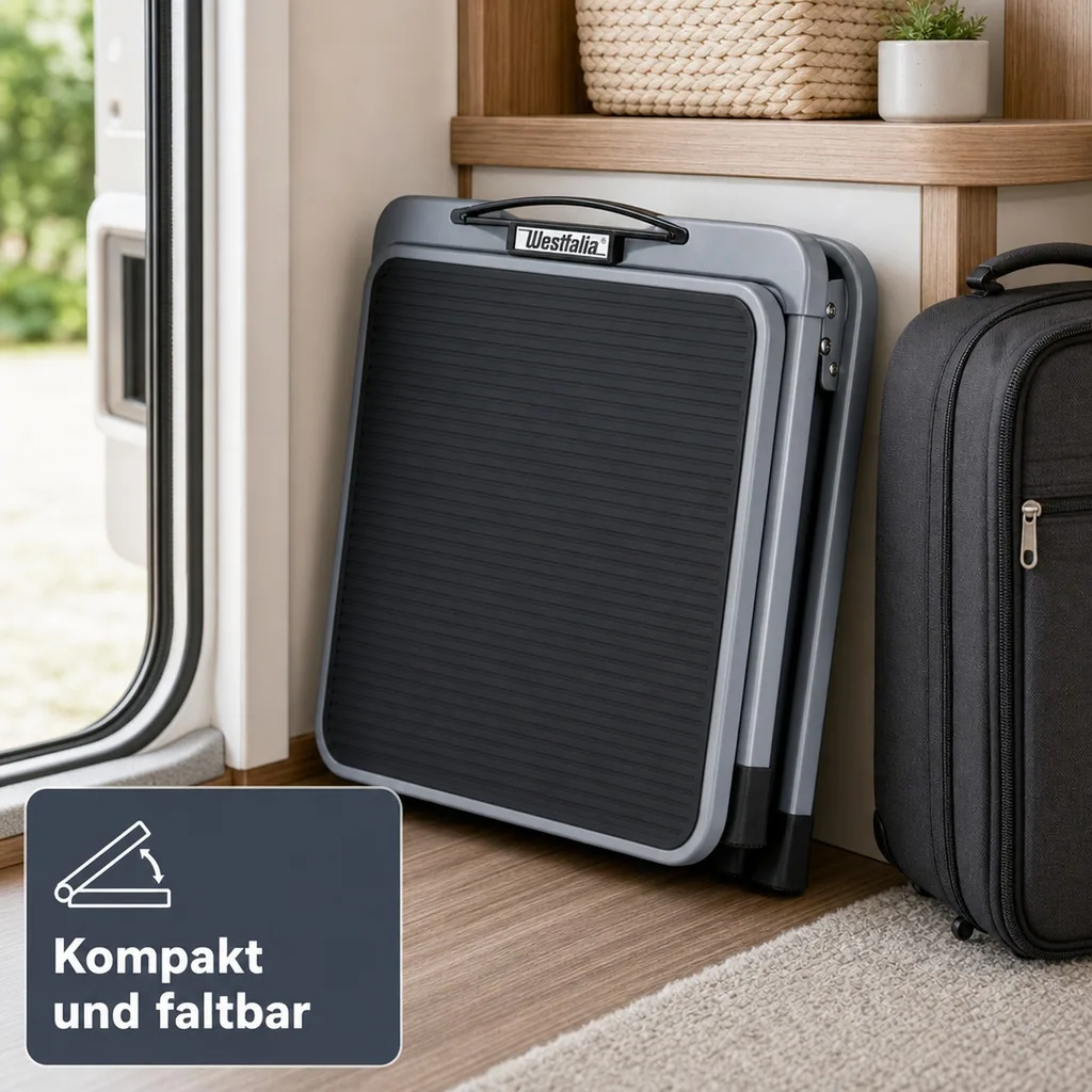 Faltbarer, einstufiger Tritthocker, grau