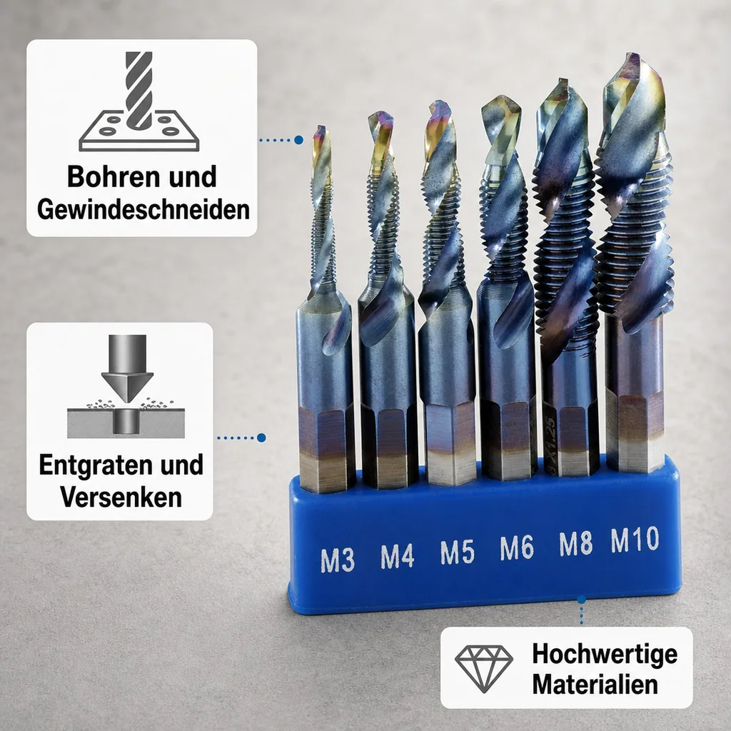 Gewindebohrer-Satz 6-teilig M3 - M10